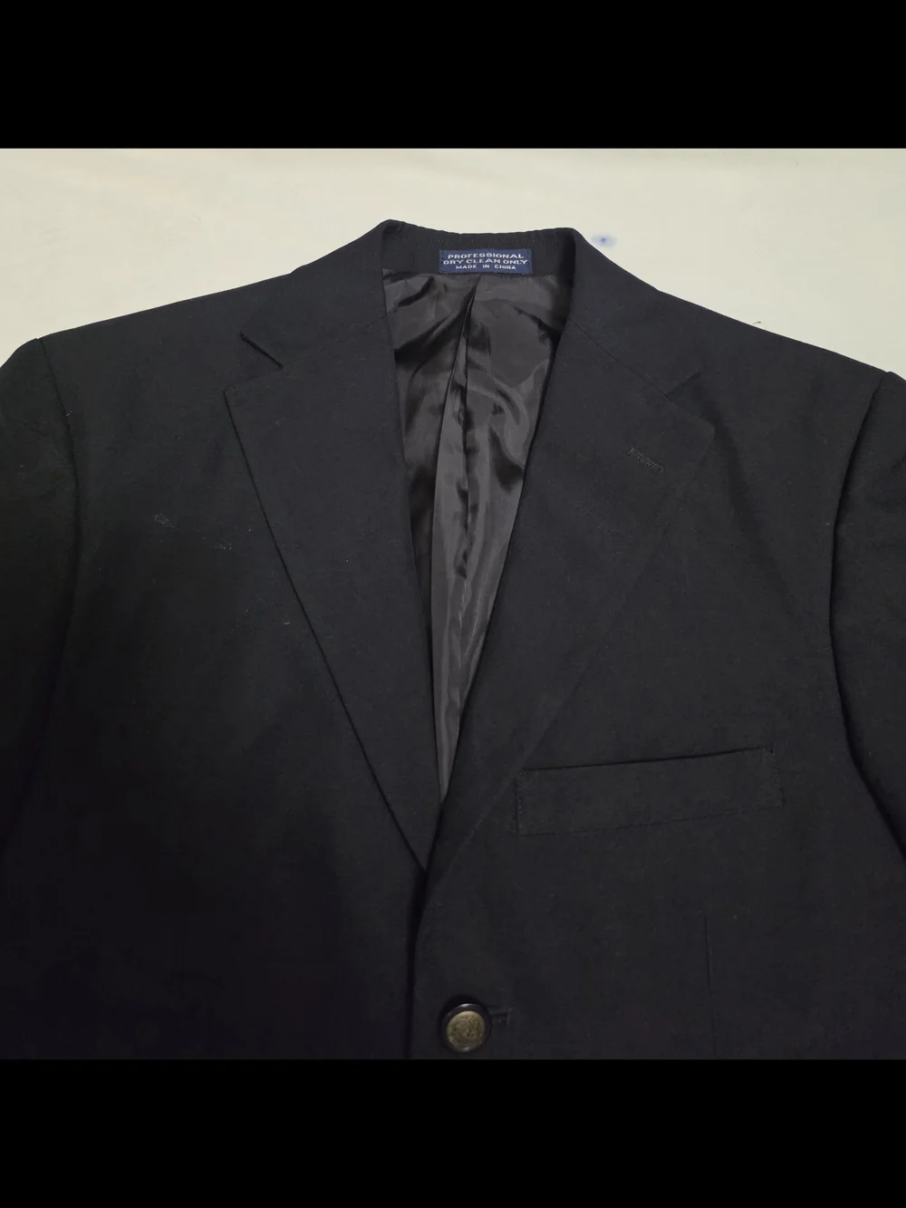 John Blair black formal blazer, size 38R. Classic three-button